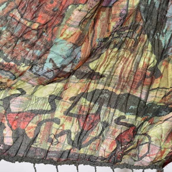 Multicolor Abstract Women's Scarf - Picture 2 of 3